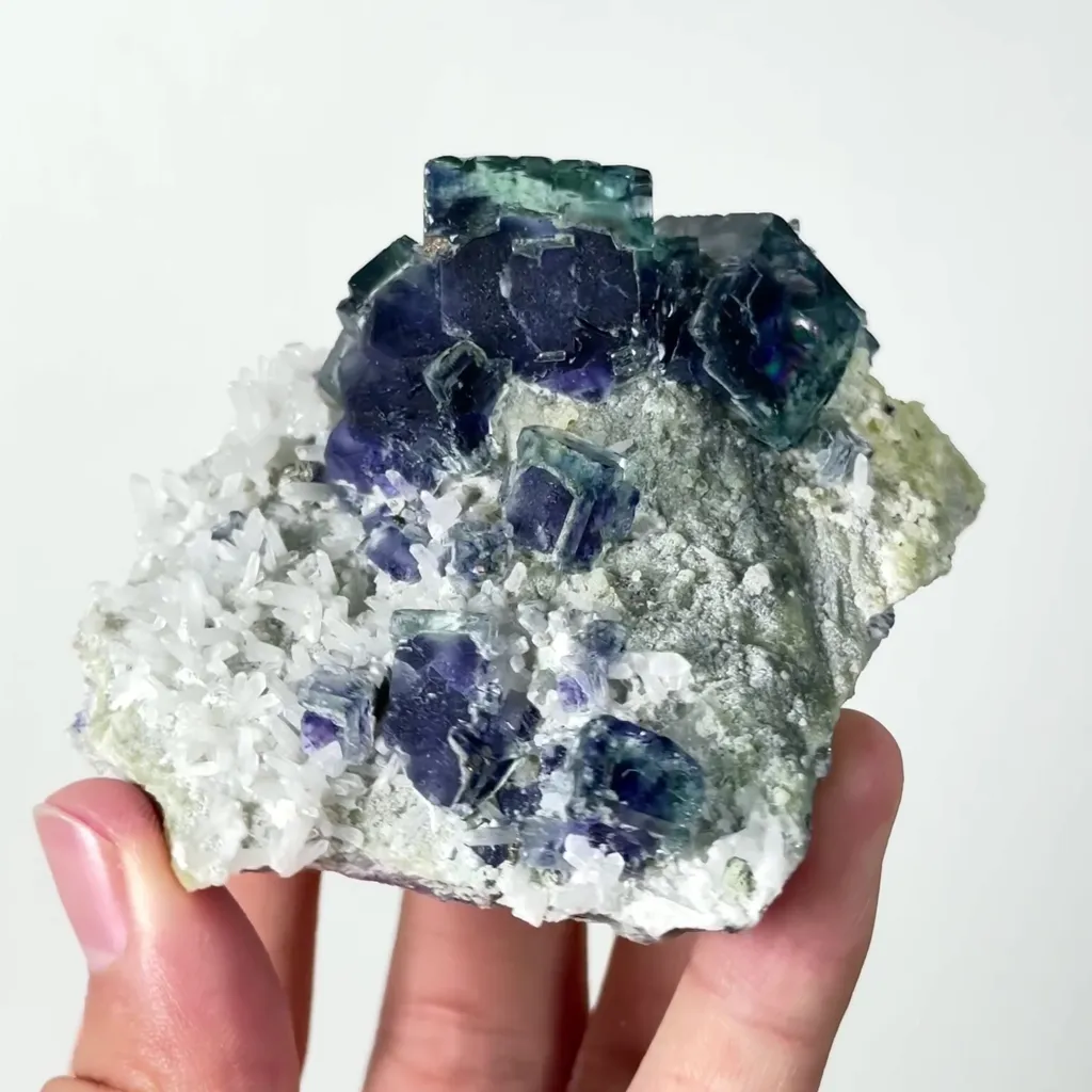 Natural Phantom Fluorite Mineral Specimen,High Quality Specimen,YINDU,INNER MONGOLIA,CHINA(80*72*42mm) - image 3