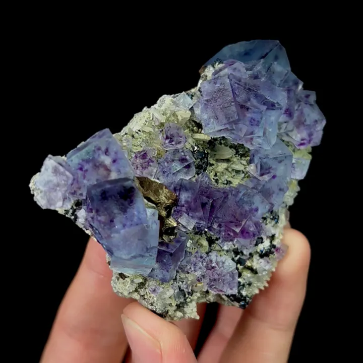 Natural Phantom Fluorite,Cube Mineral Specimen,High Quality Specimen:YINGDU,China (75*50*24mm) - image 3