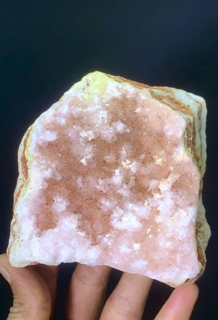 Natural Pink Aragonite Specimen, Raw Aragonite, Aragonite Jewelry, Aragonite Cluster, Minerals Specimen From Afghanistan - image