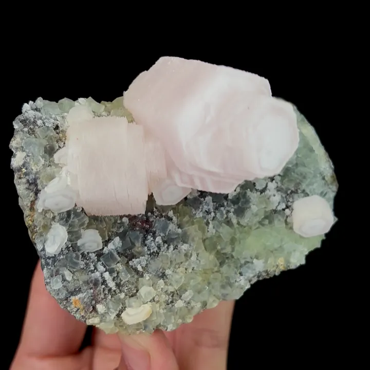 Natural Pink Calcite and Fluorite, Mineral Specimen:Fujian,China (90*70*65MM) - image 3