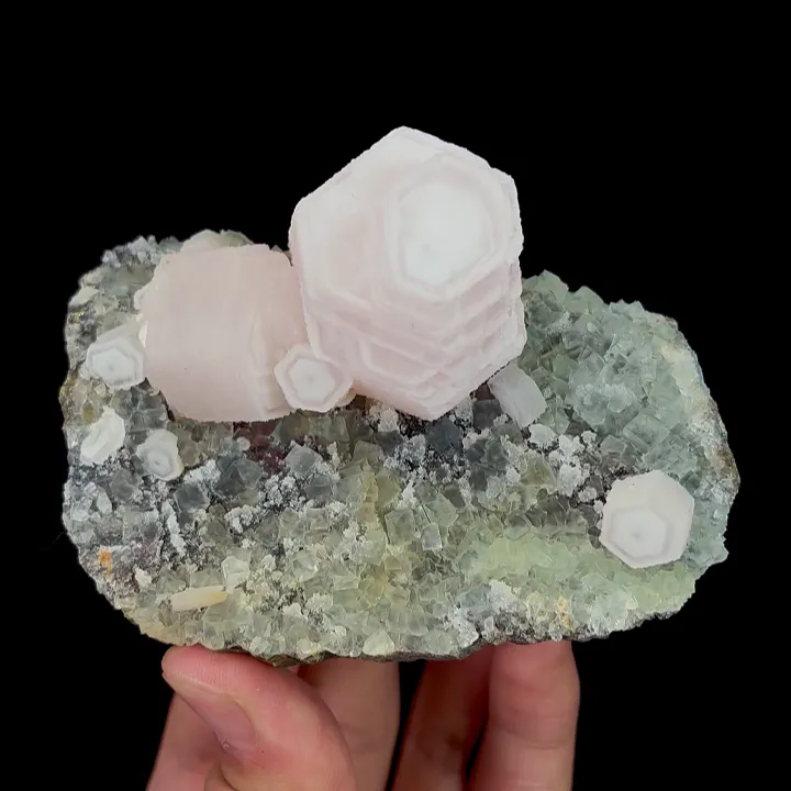 Natural Pink Calcite and Fluorite, Mineral Specimen:Fujian,China (90*70*65MM) - image 4