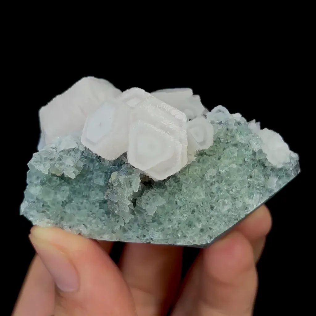 Natural Pink Calcite and Green Fluorite Mineral Specimen,High Quality Specimen,DAYE,HUBEI,CHINA(61*40*33mm) image