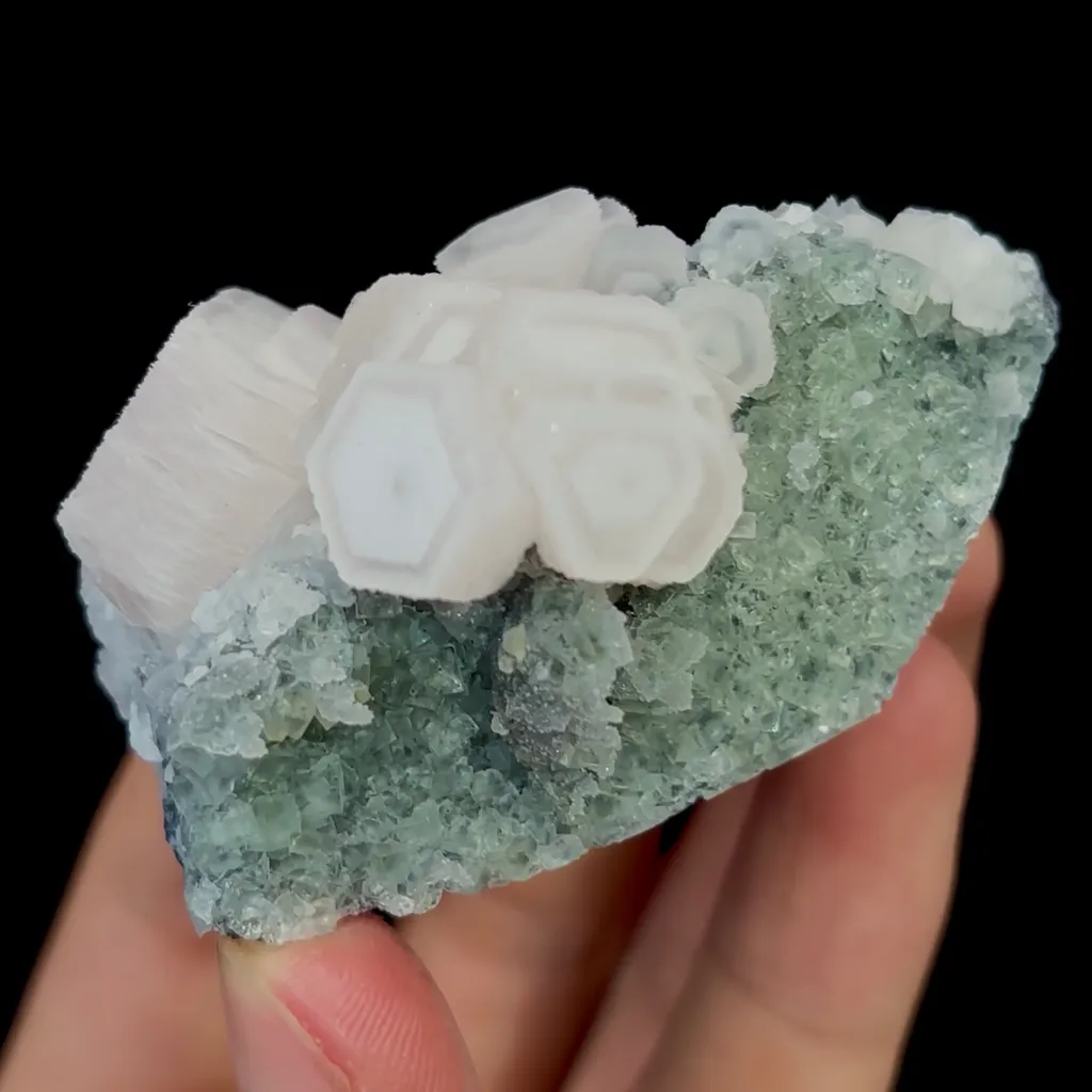 Natural Pink Calcite and Green Fluorite Mineral Specimen,High Quality Specimen,DAYE,HUBEI,CHINA(61*40*33mm) - image 3