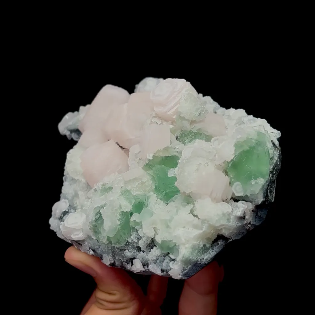 Natural Pink Calcite and Green Fluorite Mineral Specimen,High Quality Specimen,FUJIAN,CHINA(123*92*53mm) - image 5