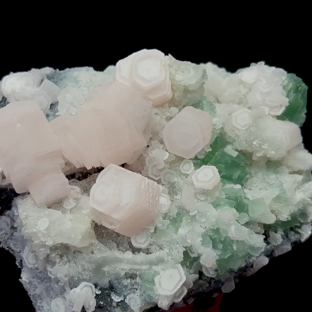 Natural Pink Calcite and Green Fluorite Mineral Specimen,High Quality Specimen,FUJIAN,CHINA(123*92*53mm) - image 3