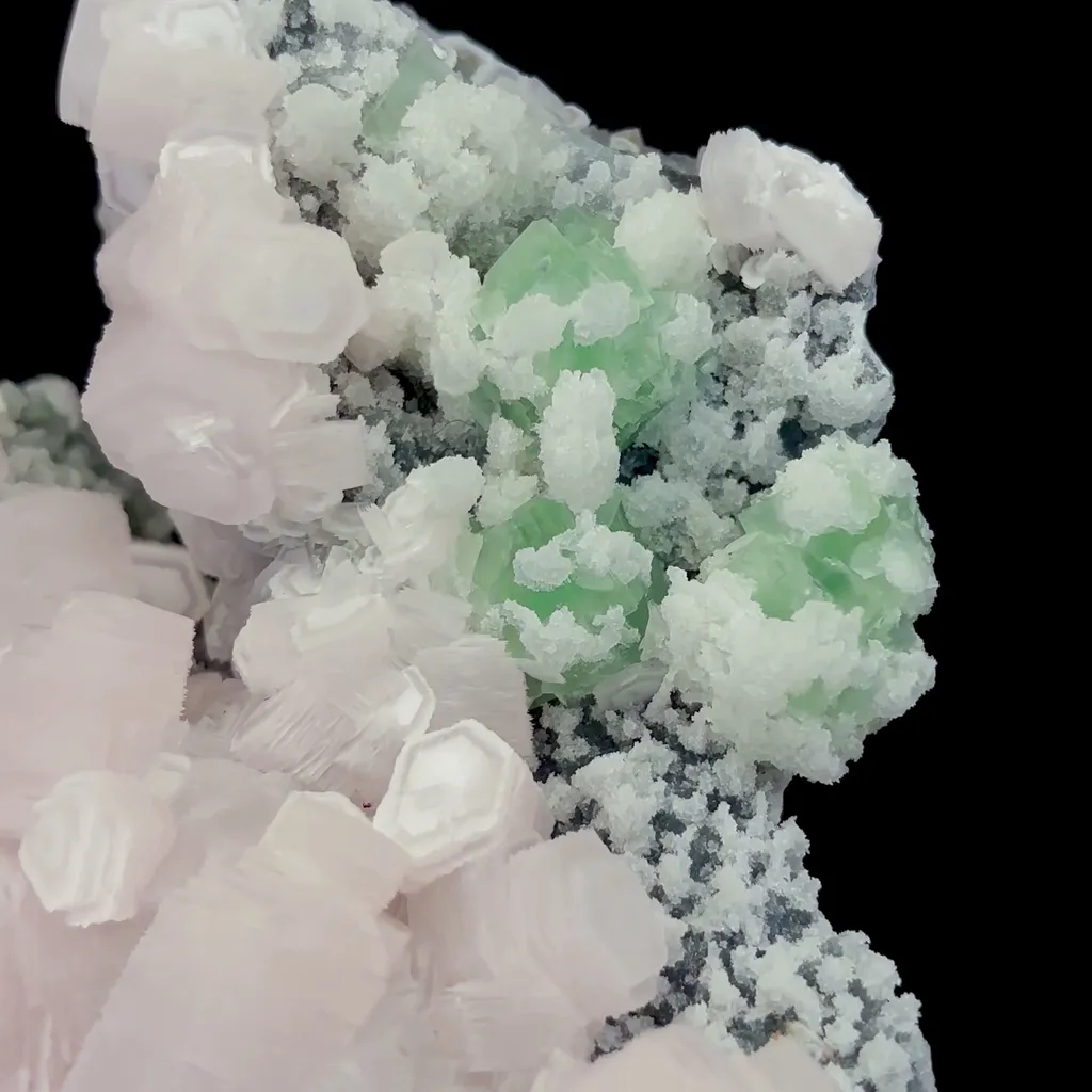 Natural Pink Calcite and Green Fluorite Mineral Specimen,High Quality Specimen,FUJIAN,CHINA(136*130*55mm) - image 2