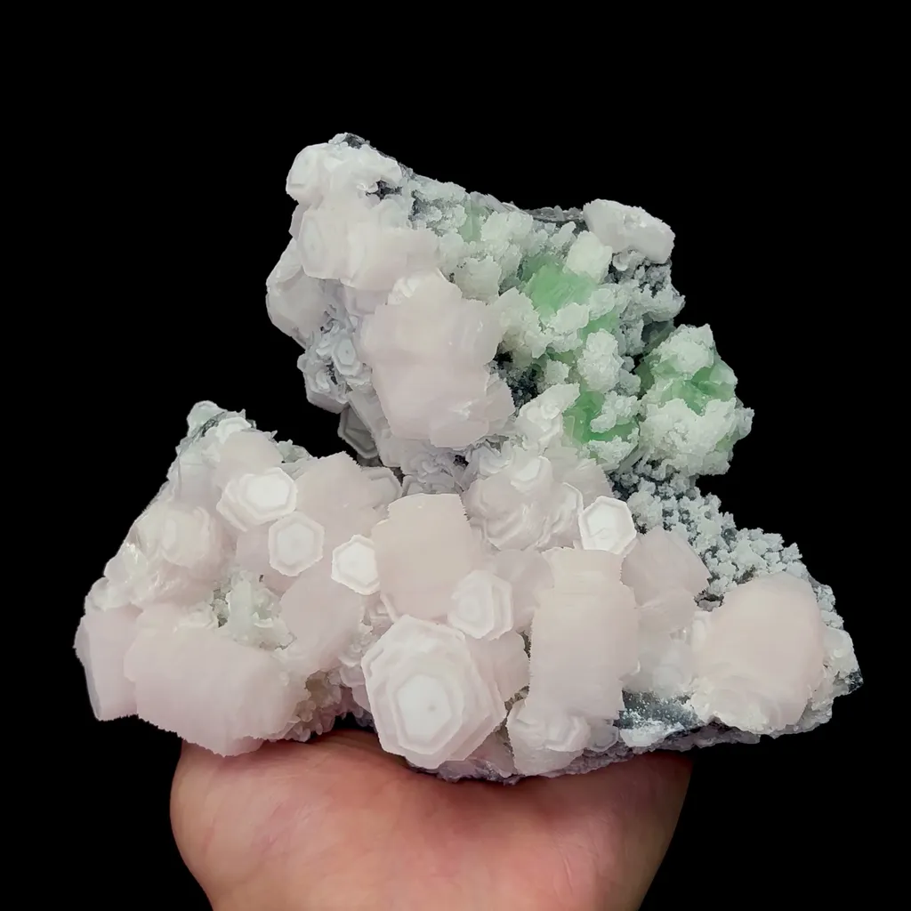Natural Pink Calcite and Green Fluorite Mineral Specimen,High Quality Specimen,FUJIAN,CHINA(136*130*55mm) - image 4