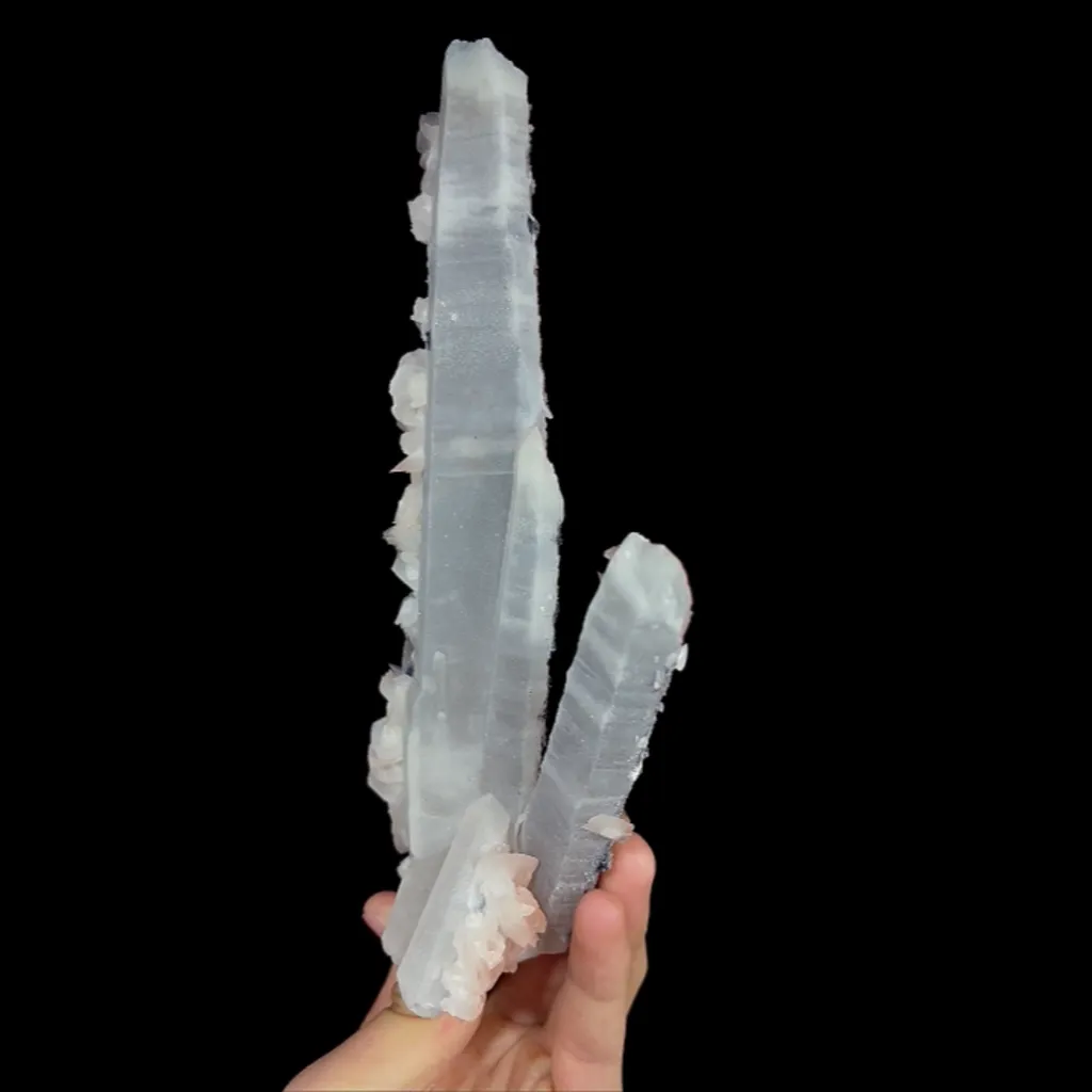 Natural Pink Calcite and Quartz, Mineral Specimen: Inner Mongolia,China (105*200*60MM) - image 2