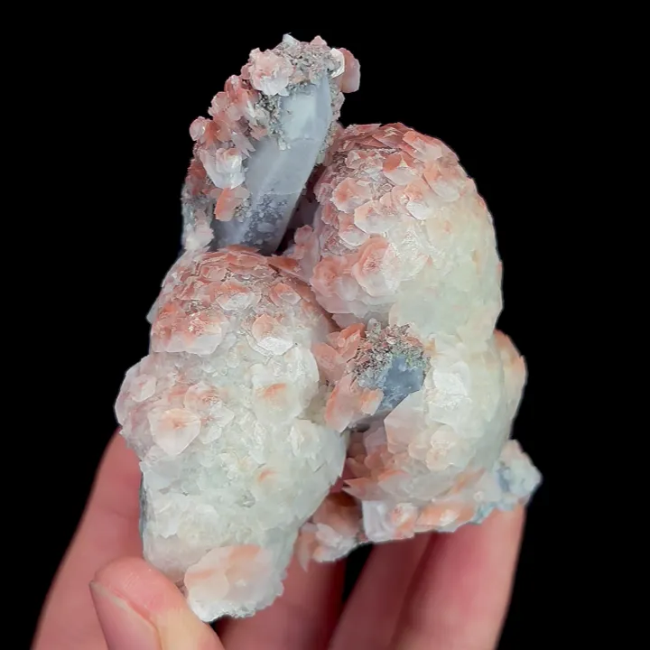 Natural Pink Calcite and Quartz, Mineral Specimen: Inner Mongolia,China (55*50*60MM) - image 3