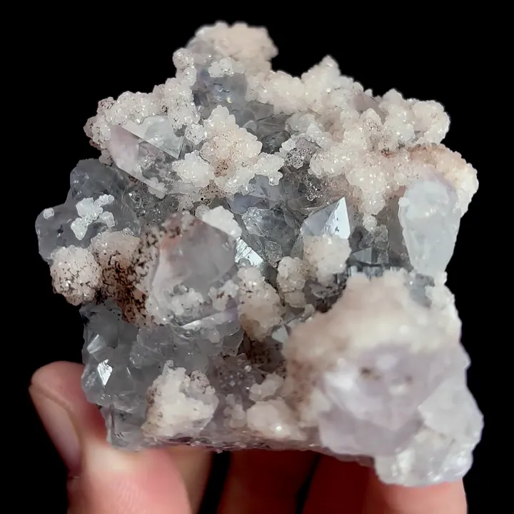 Natural Pink Calcite and Quartz, Mineral Specimen:Yaogangxian,Hunan (55*60*30MM) - image 2