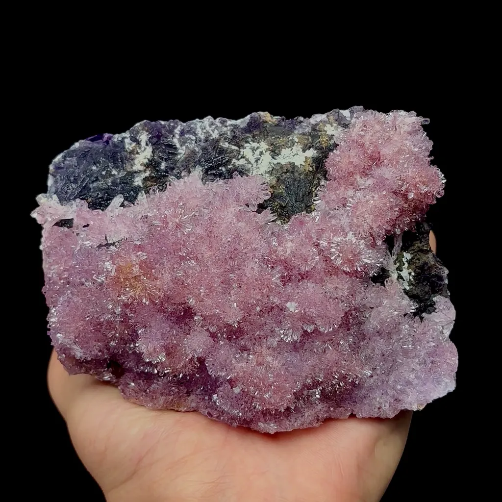 Natural Pink Creedite Mineral Specimen,High Quality Specimen,GUIZHOU,CHINA(105*86*50mm) image