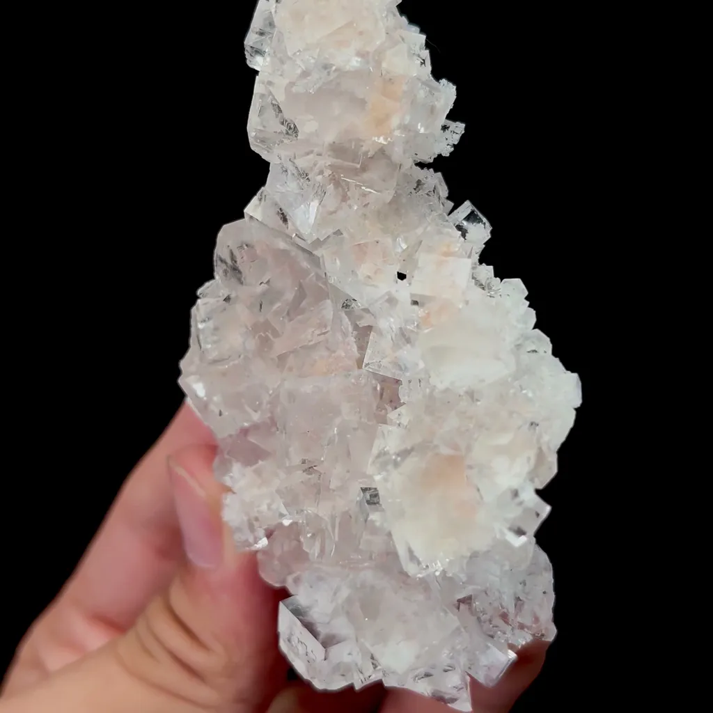 Natural Pink Cubic Fluorite Mineral Specimen,High Quality Specimen,XIANGHUALING,HUNAN,CHINA(66*23*88mm) - image 3