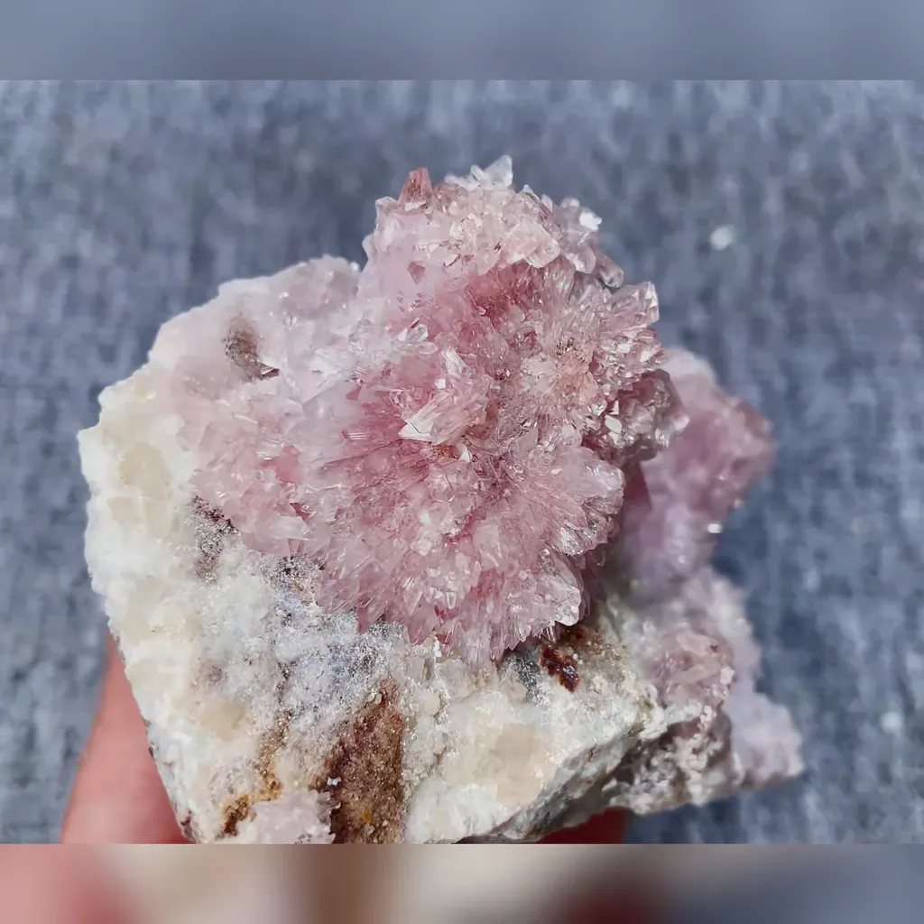 Natural Pink Gypsum comes from Guizhou,China 95*55*55MM - image 3