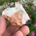 Natural Pink Katlang Topaz on Matrix with Quartz and Black Tourmaline Specimen from Pakistan - image 2