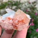 Natural Pink Katlang Topaz on Matrix with Quartz and Black Tourmaline Specimen from Pakistan - image 5