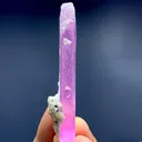 Natural Pink Kunzite Crystal – V-Shaped Termination, Blue Tourmaline, Albite 14g - image 6
