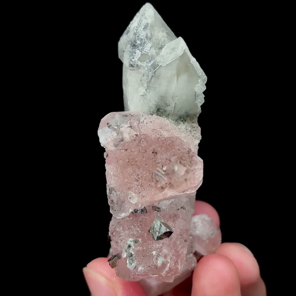 Natural Pink Octahedral Fluorite and Crystal Mineral Specimen,High Quality Specimen,HUANGGANG LIANG,INNER MONGOLIA,CHINA(38*31*80mm) - image 4
