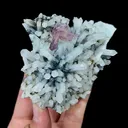 Natural Pink Octahedral Fluorite and Quartz Cluster, Mineral Specimen: Inner Mongolia,China (110*80*55MM) - image 4
