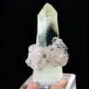 Natural Pink Octahedral Fluorite Coexist with Crystals comes from Neimenggu 25*20*60MM - image 1