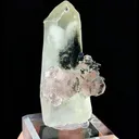 Natural Pink Octahedral Fluorite Coexist with Crystals comes from Neimenggu 25*20*60MM - image 2