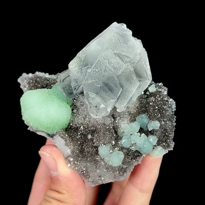 Natural Prehnite and Calcite, Mineral Specimen:Yunnan,China (90*85*50MM) - image 7