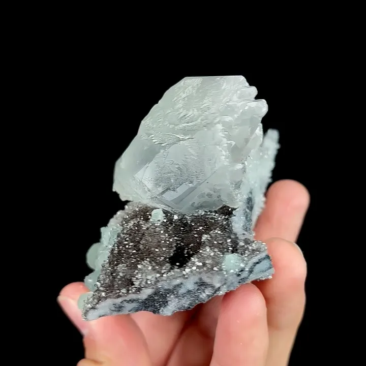 Natural Prehnite and Calcite, Mineral Specimen:Yunnan,China (90*85*50MM) - image 6