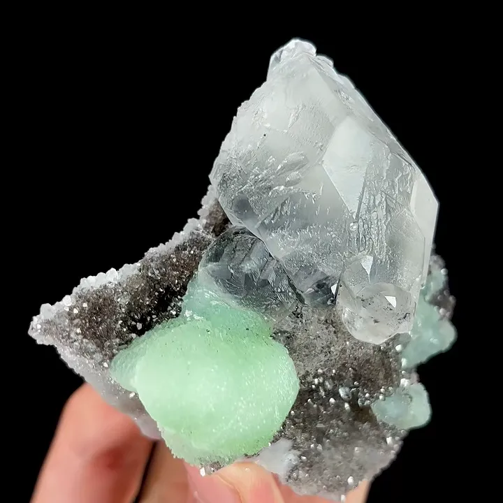Natural Prehnite and Calcite, Mineral Specimen:Yunnan,China (90*85*50MM) - image 5