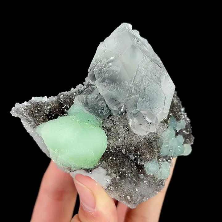Natural Prehnite and Calcite, Mineral Specimen:Yunnan,China (90*85*50MM) - image 3