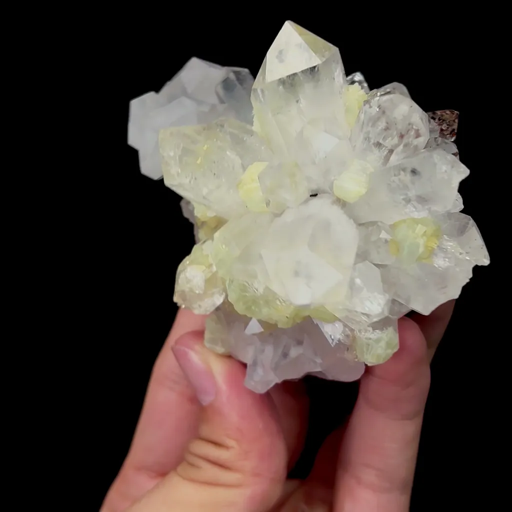 Natural Prehnite and Crystal Mineral Specimen,High Quality Specimen,ZHAOTONG,YUNNAN,CHINA(88*74*53mm) - image 3