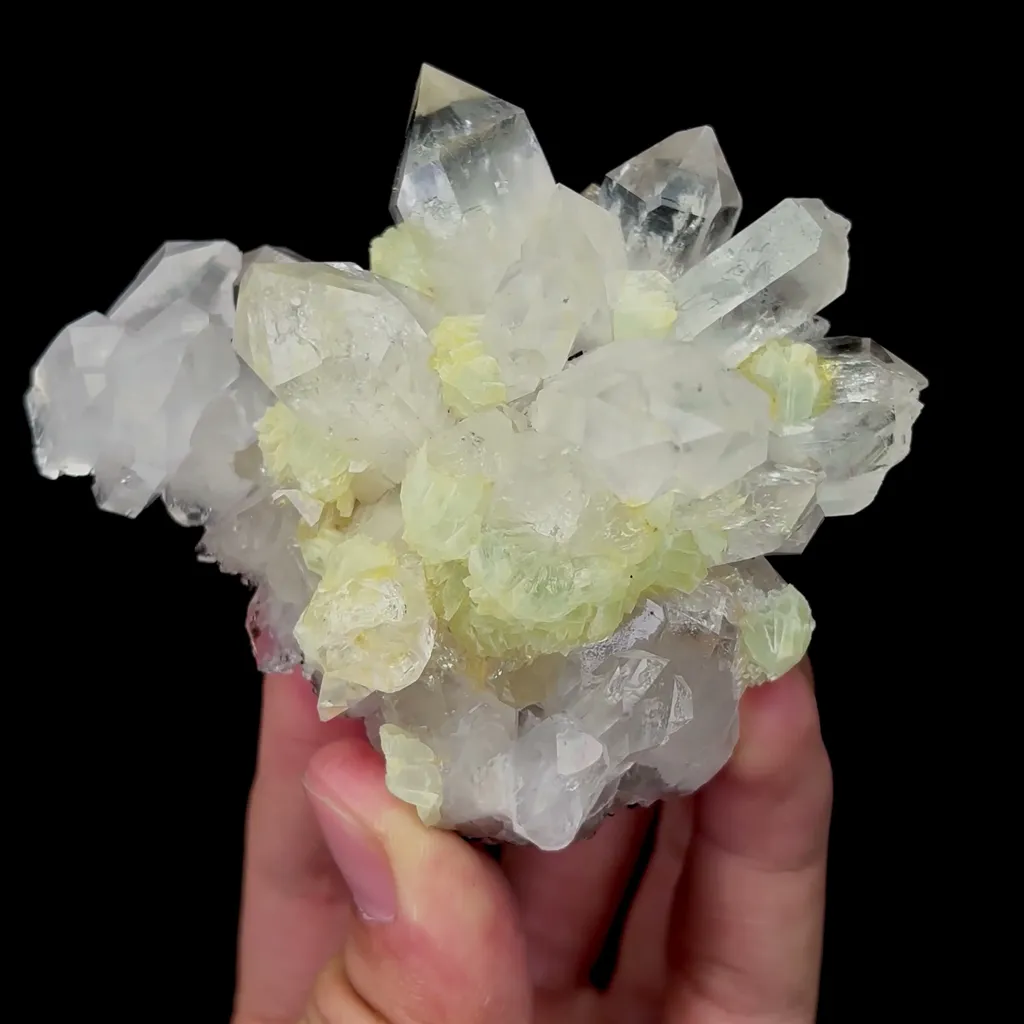 Natural Prehnite and Crystal Mineral Specimen,High Quality Specimen,ZHAOTONG,YUNNAN,CHINA(88*74*53mm) - image 2