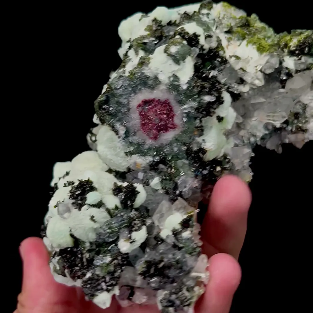 Natural Prehnite and Epidote Mineral Specimen,High Quality Specimen,ZHAOTONG,YUNNAN,CHINA(145*115*50mm) - image 3