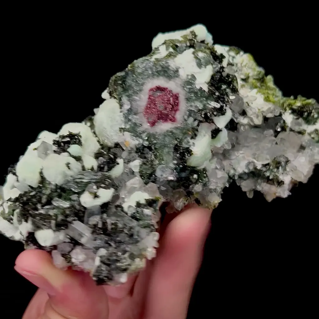 Natural Prehnite and Epidote Mineral Specimen,High Quality Specimen,ZHAOTONG,YUNNAN,CHINA(145*115*50mm) - image 2