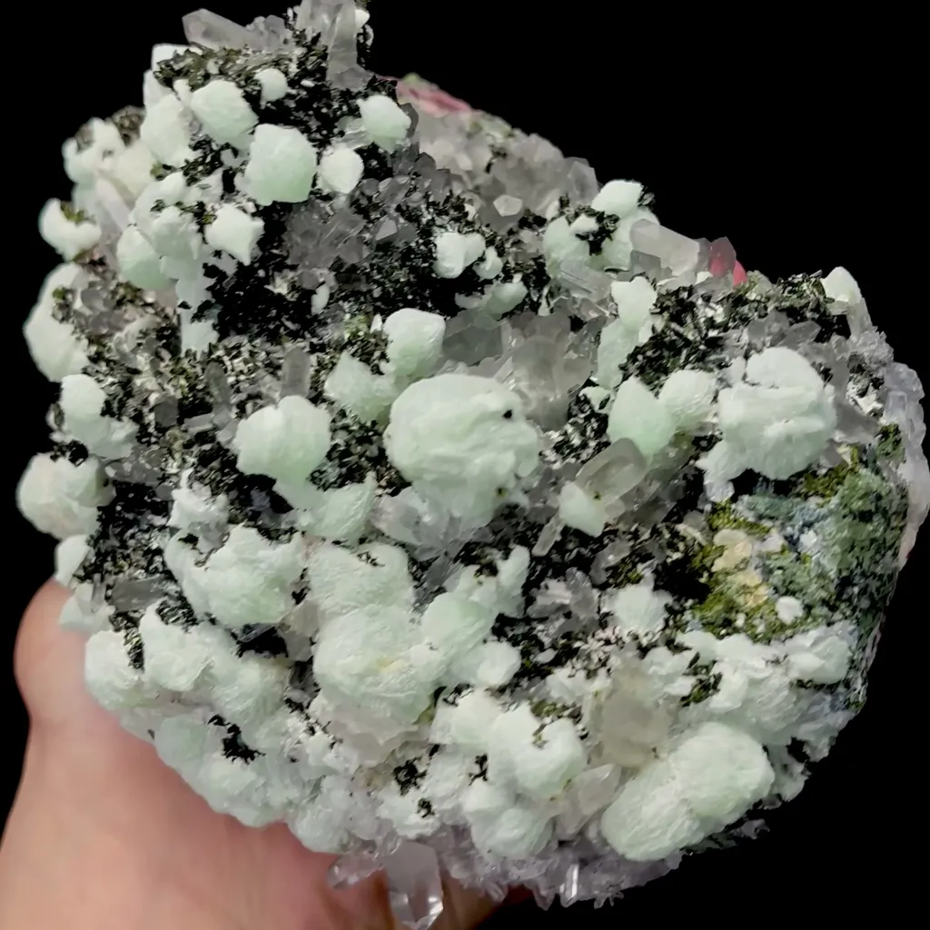 Natural Prehnite and Epidote Mineral Specimen,High Quality Specimen,ZHAOTONG,YUNNAN,CHINA(160*110*100mm) - image 2