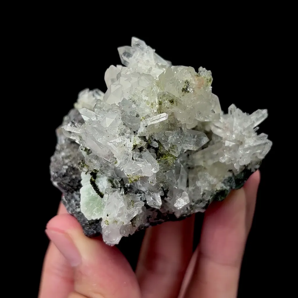 Natural Prehnite and Epidote Mineral Specimen,High Quality Specimen,ZHAOTONG,YUNNAN,CHINA(65*60*47mm) - image 4
