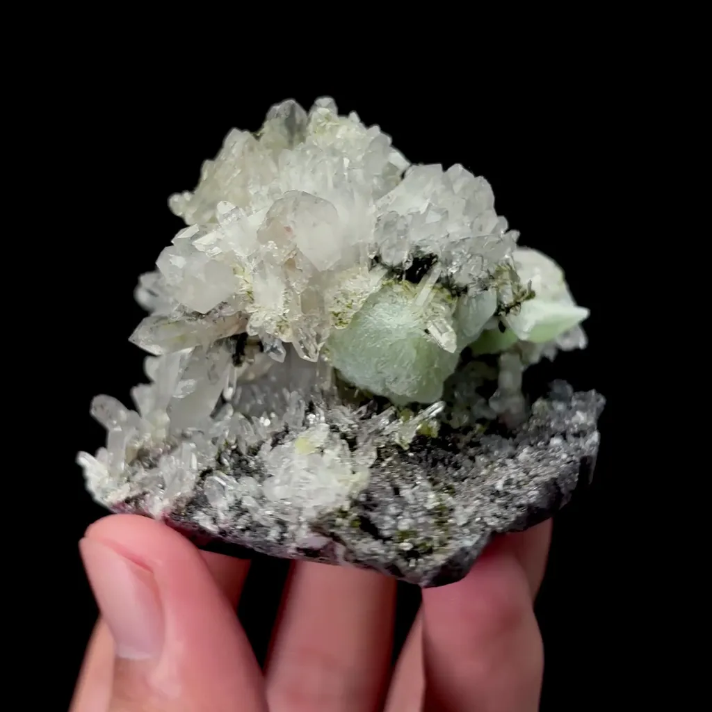 Natural Prehnite and Epidote Mineral Specimen,High Quality Specimen,ZHAOTONG,YUNNAN,CHINA(65*60*47mm) - image 5