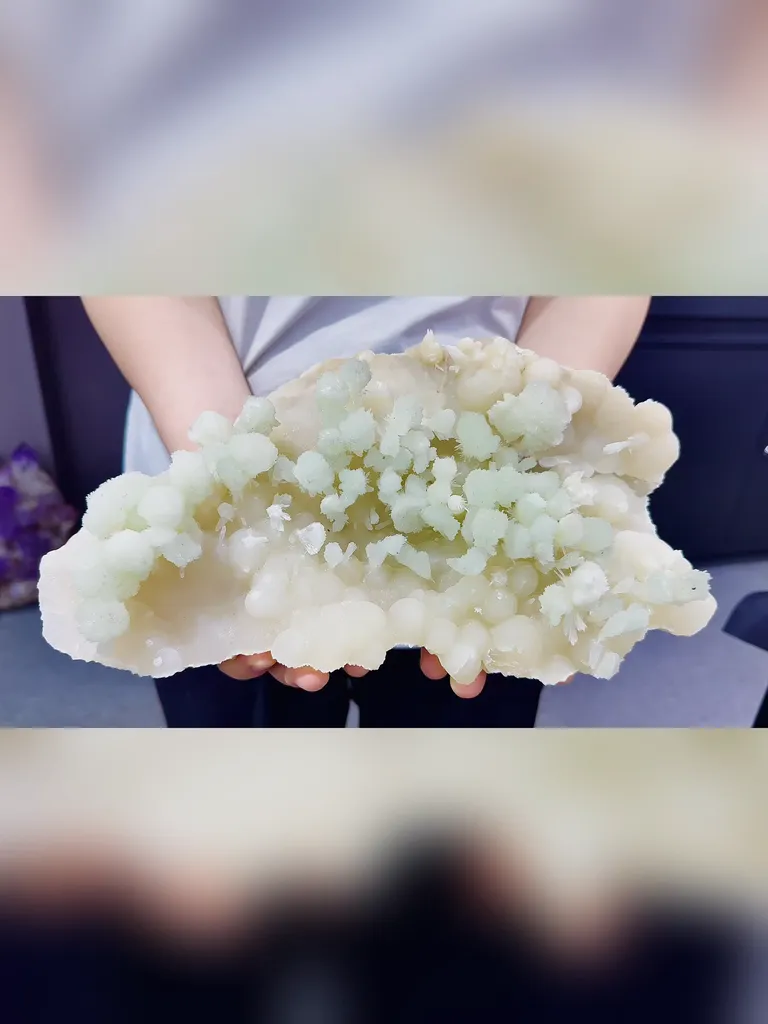 Natural Prehnite comes from Sichuan,China 300*160*80MM - image 2