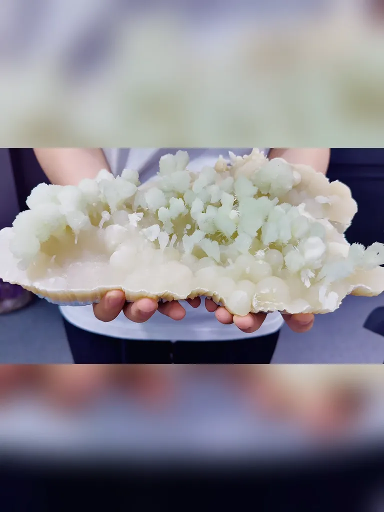Natural Prehnite comes from Sichuan,China 300*160*80MM image