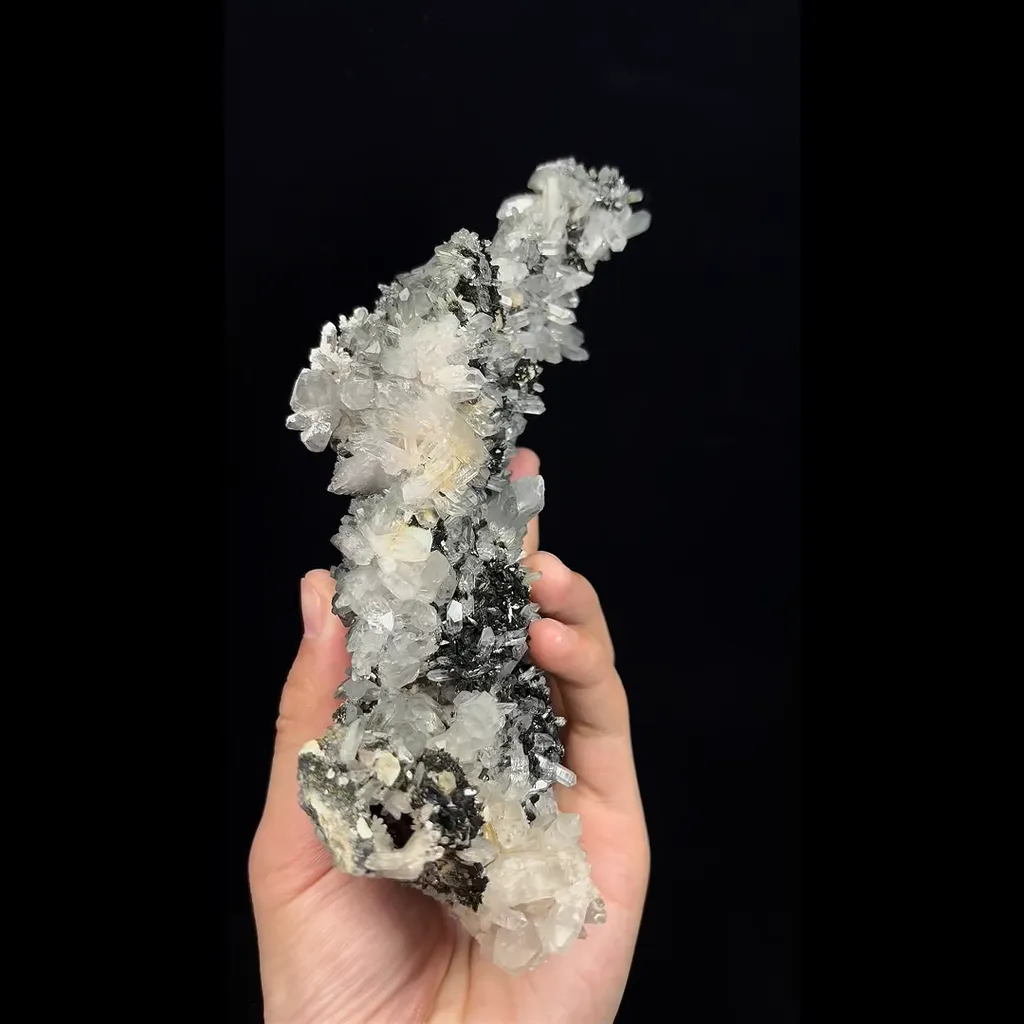 Natural Prehnite, Epidote and Quartz Cluster, Mineral Specimen:Sichuan,China (85*50*200MM) - image 5