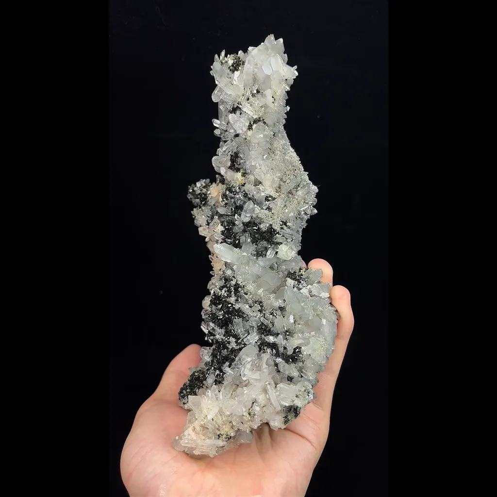 Natural Prehnite, Epidote and Quartz Cluster, Mineral Specimen:Sichuan,China (85*50*200MM) - image 3