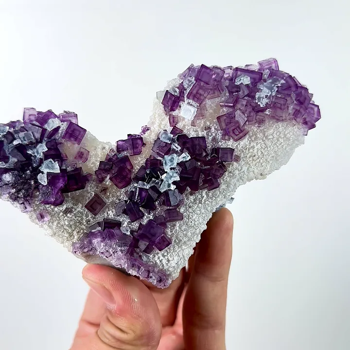 Natural Purple and Blue Cubic Fluorite, Mineral Specimen:Zhejiang,China (135*65*30MM) - image 3
