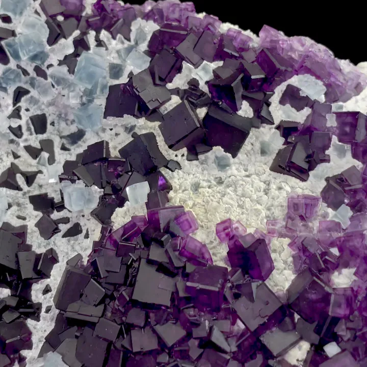 Natural Purple and Blue Cubic Fluorite, Mineral Specimen:Zhejiang,China (150*105*40MM) - image 4