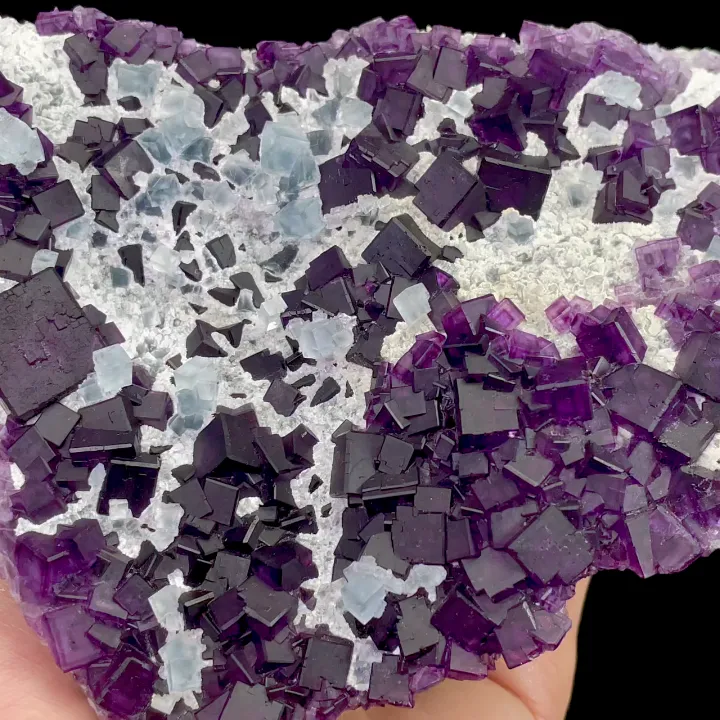 Natural Purple and Blue Cubic Fluorite, Mineral Specimen:Zhejiang,China (150*105*40MM) - image 2