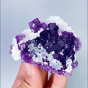 Natural Purple and Blue Cubic Fluorite, Mineral Specimen:Zhejiang,China (70*60*30MM) - image 1
