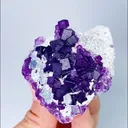 Natural Purple and Blue Cubic Fluorite, Mineral Specimen:Zhejiang,China (70*60*30MM) - image 2
