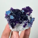 Natural Purple and Blue Cubic Fluorite, Mineral Specimen:Zhejiang,China (85*50*30MM) - image 2