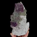 Natural Purple and Green Cubic Fluorite and Quartz, Mineral Specimen: Inner Mongolia,China (80*120*70MM) - image 7