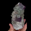 Natural Purple and Green Cubic Fluorite and Quartz, Mineral Specimen: Inner Mongolia,China (80*120*70MM) - image 5