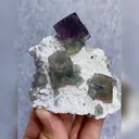 Natural Purple and Green Cubic Fluorite Mineral Specimen,High Quality Specimen,INNER MONGOLIA,CHINA(70*70*30mm) - image 3