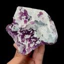 Natural Purple and Green Fluorite Cube Mineral Specimen,High Quality Bicolored Fluorite:ZheJiang(135*95*35mm) - image 2