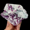 Natural Purple and Green Fluorite Cube Mineral Specimen,High Quality Bicolored Fluorite:ZheJiang(135*95*35mm) - image 1